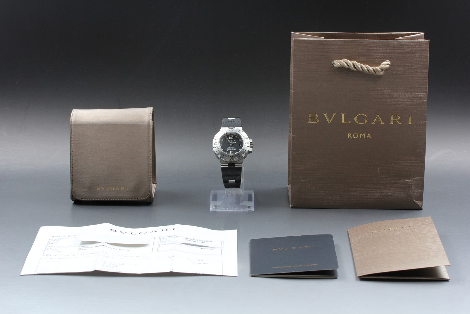 BVLGARI Diagono Professional Scuba SD42S Automatic Date Men's Watch From JAPAN