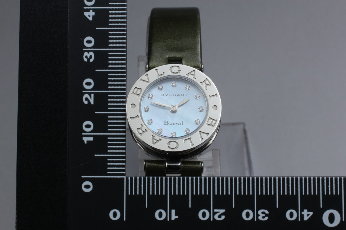 New Batt BVLGARI B-zero1 BZ22S Quartz Blue Dial Women's Watch 22mm JAPAN Box