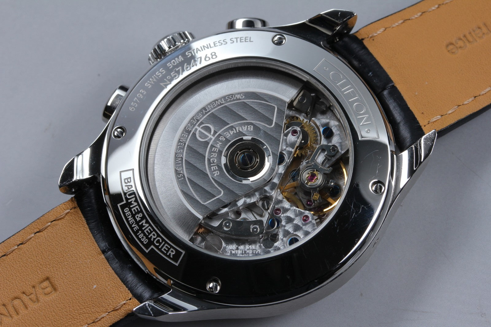 BAUME&MERCIER Clifton 65793 Automatic Silver Men's Watch 42mm JAPAN N MINT*Box
