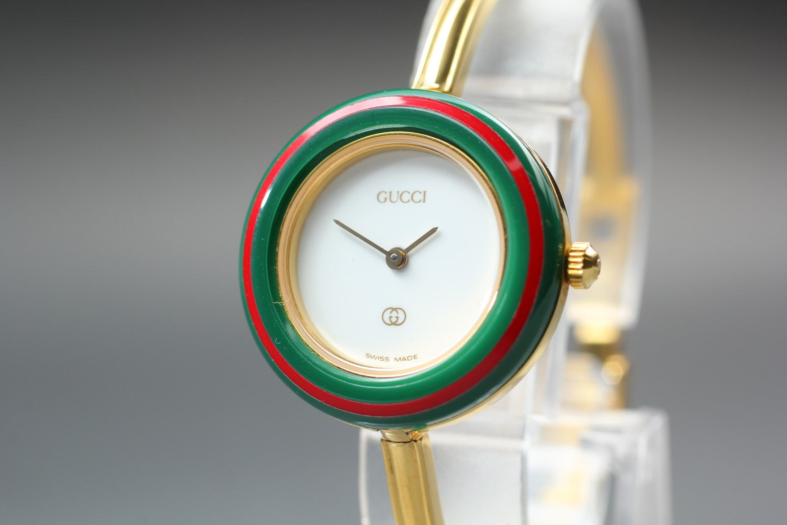 Vintage GUCCI 1100-L 12Color Quartz Women's Watch 25mm JAPAN Box