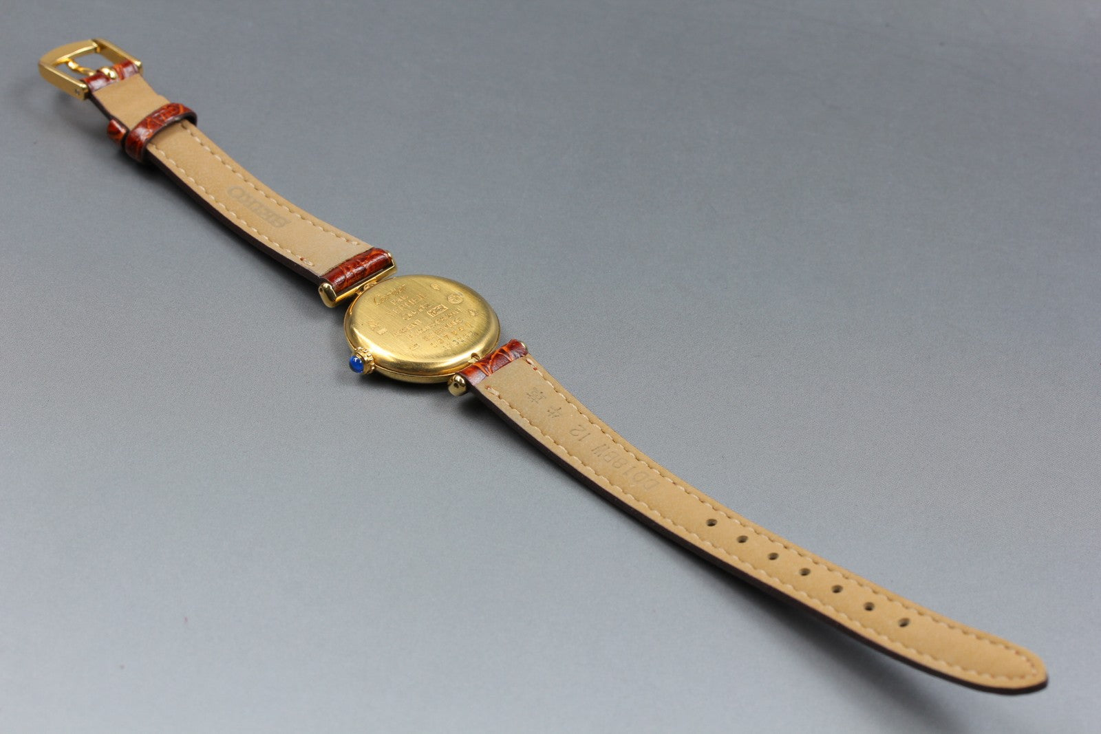 Cartier Must Colisee Vermeil 590002 Brown Gold Women's Quartz Watch Vintage