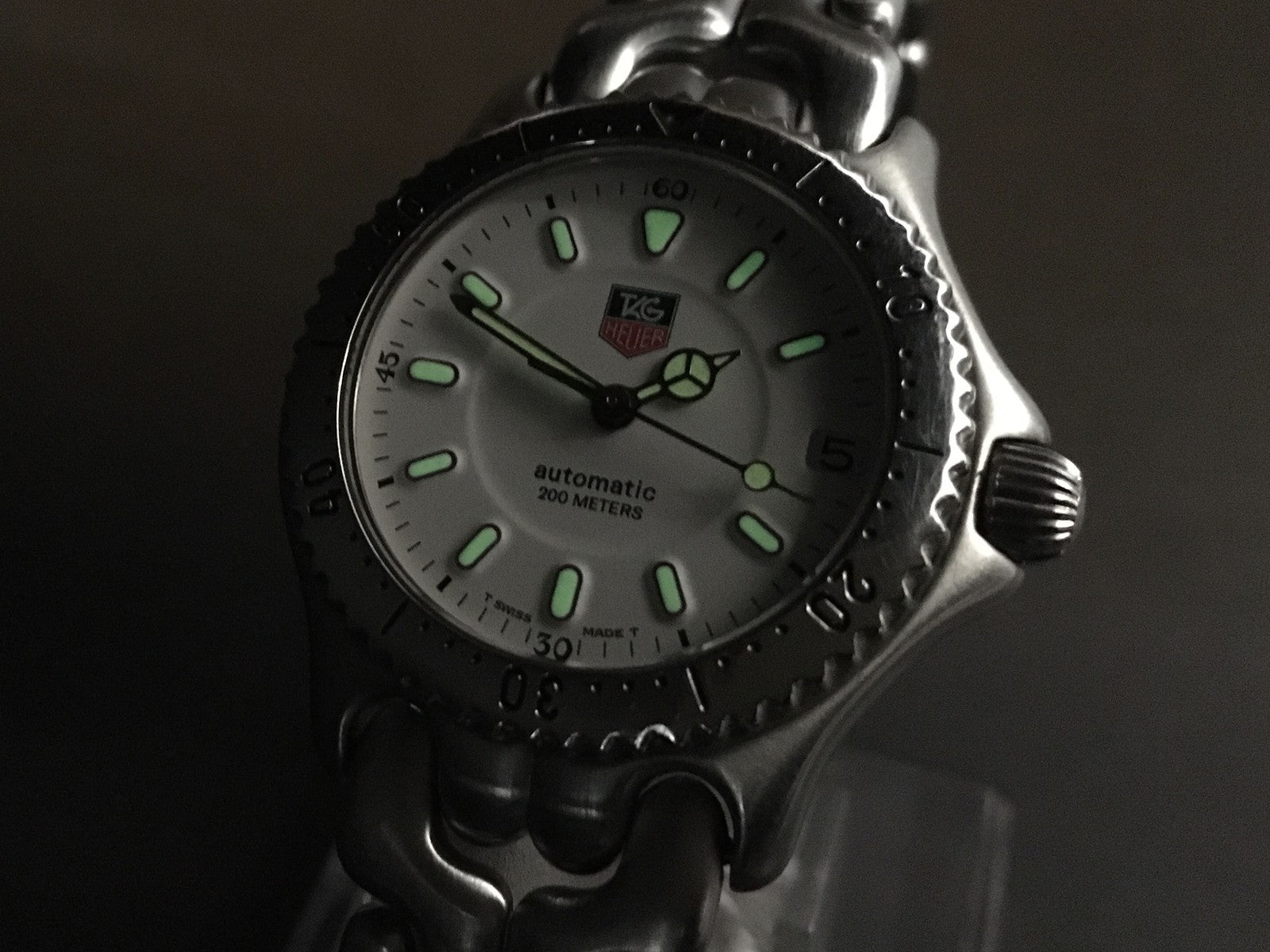 TAG Heuer SEL S89.713 Automatic Silver Dial Date Women Watch 33mm JAPAN Exc+5