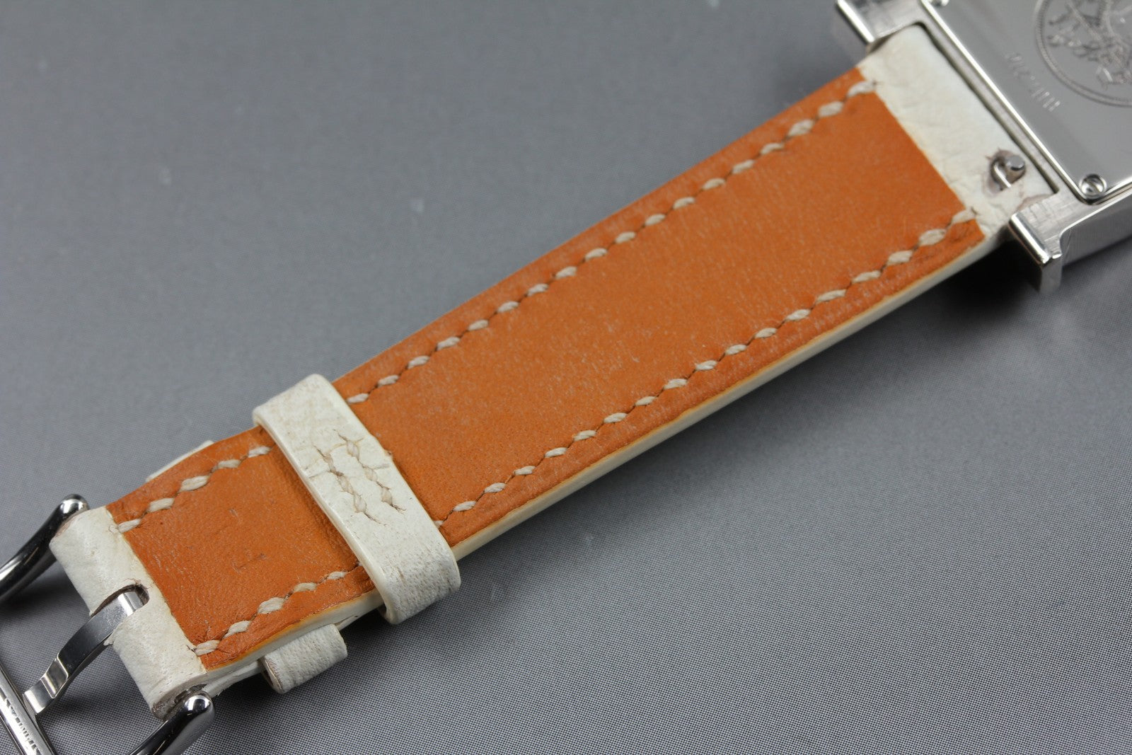 HERMES H Watch HH1.210 Silver Pink Dial 21mm Woman's Watch Quartz JAPAN