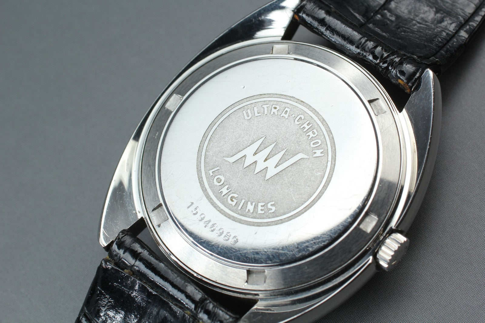 Vintage LONGINES ULTRA-CHRON Chronometer Date Silver Men's Watch 34mm Exc+5 JP