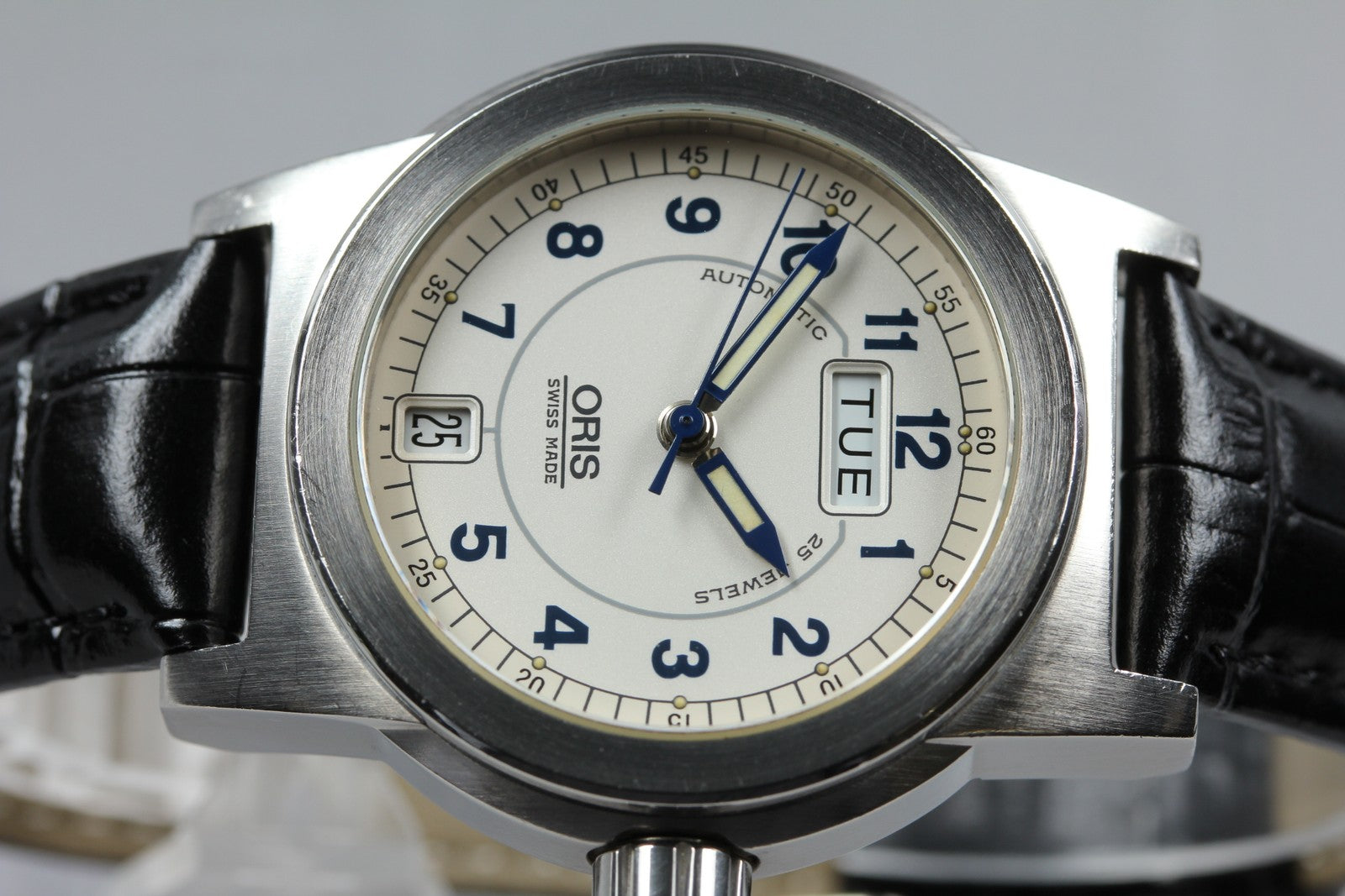 Vintage ORIS Big Crown 7501 Automatic White Day/Date Men's Watch 34mm JAPAN