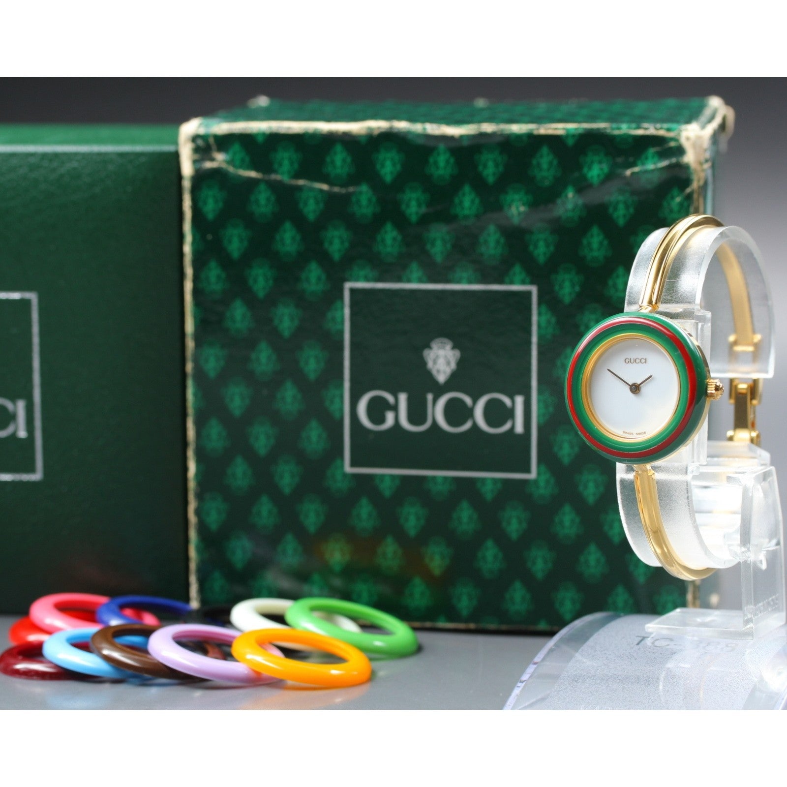 New Batt Vintage GUCCI change bezel 11/12.2 Quartz Women's Watch 25mm JAPAN Box