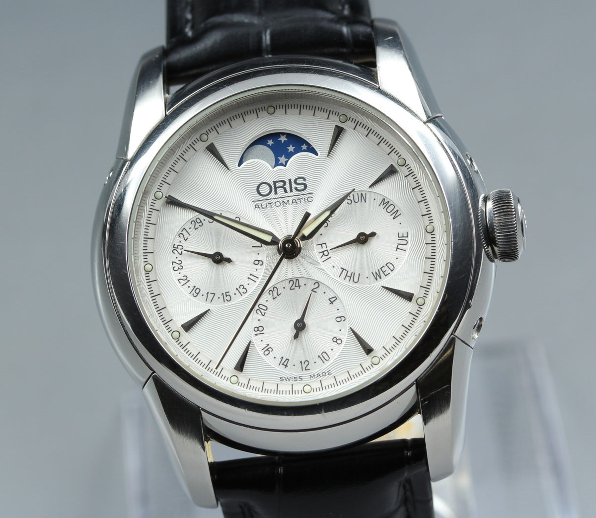 ORIS Artelier Complication 7554 Moon Phase Silver Black 38mm Quartz Men’s Watch