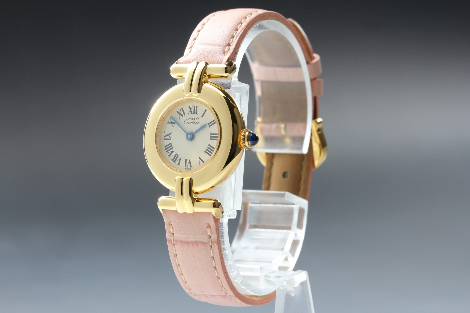 Vintage Cartier Must Colisee Vermeil 590002 Pink Gold Women's Quartz Watch