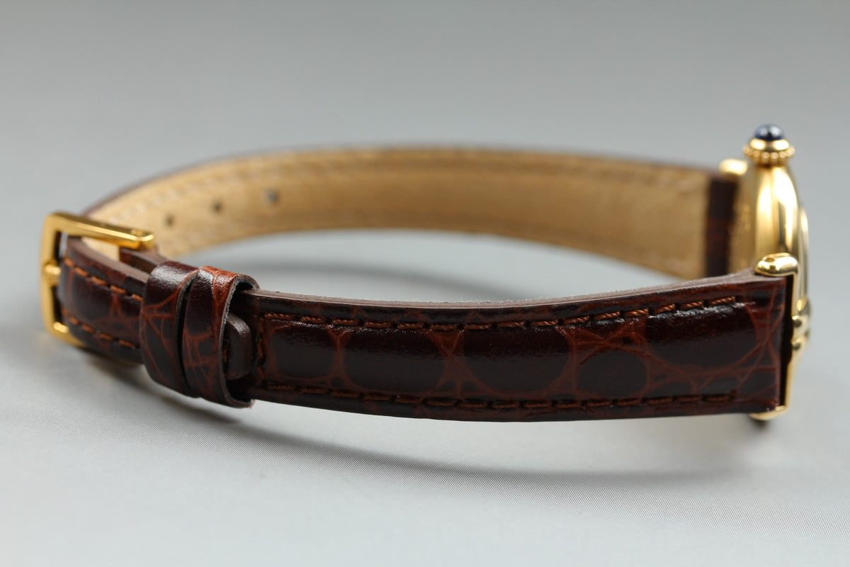 Cartier Must Colisee Vermeil 590002 Brown Gold Women's Quartz Watch Vintage