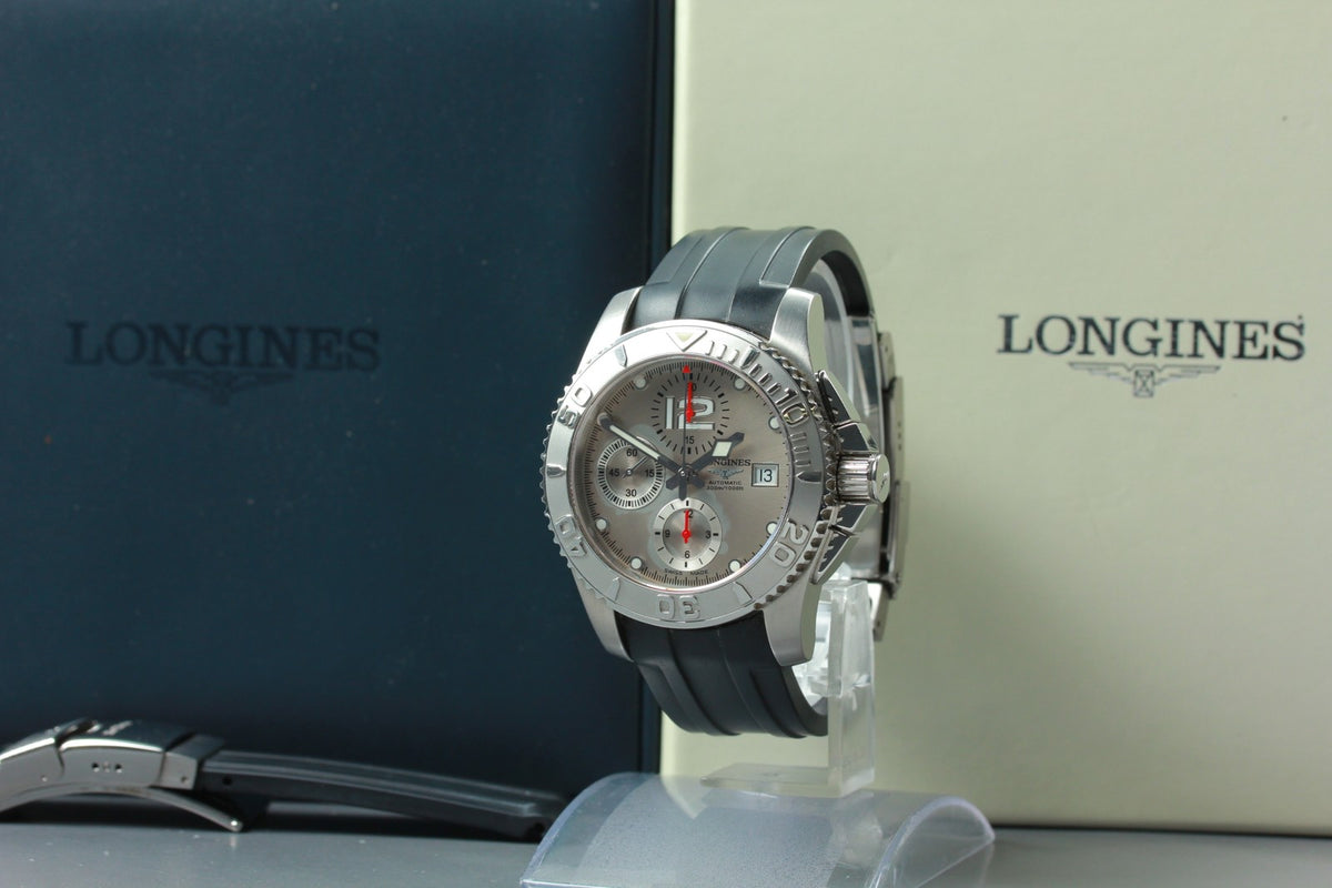LONGINES HydroConquest L3.673.4 Automatic Chronograph Men's Watch 41mm JAPAN Box