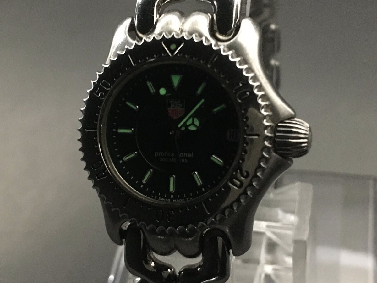 TAG Heuer SEL Professional 200M WG1419 Green Quartz Women's Watch 23mm JAPAN
