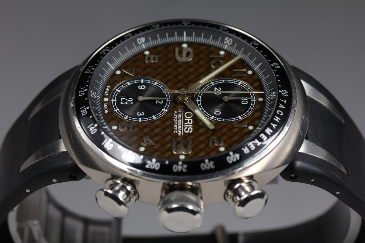 Overhauled Limited ORIS Williams TT3 7587 Automatic Brown Dial Men's Watch 43mm