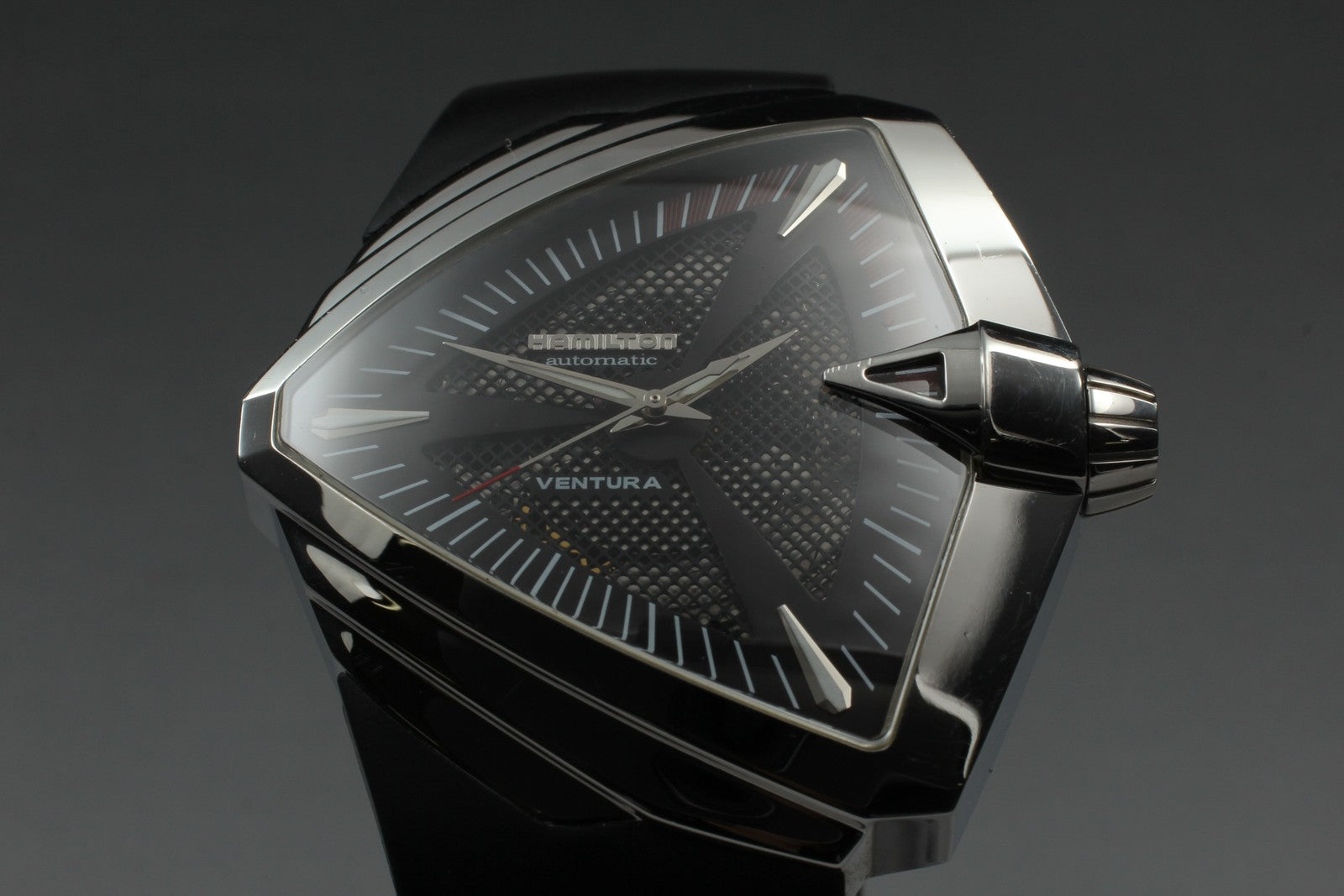 HAMILTON Ventura H246551 Black Dial Automatic Men's 26J Watch XXL 46mm JAPAN