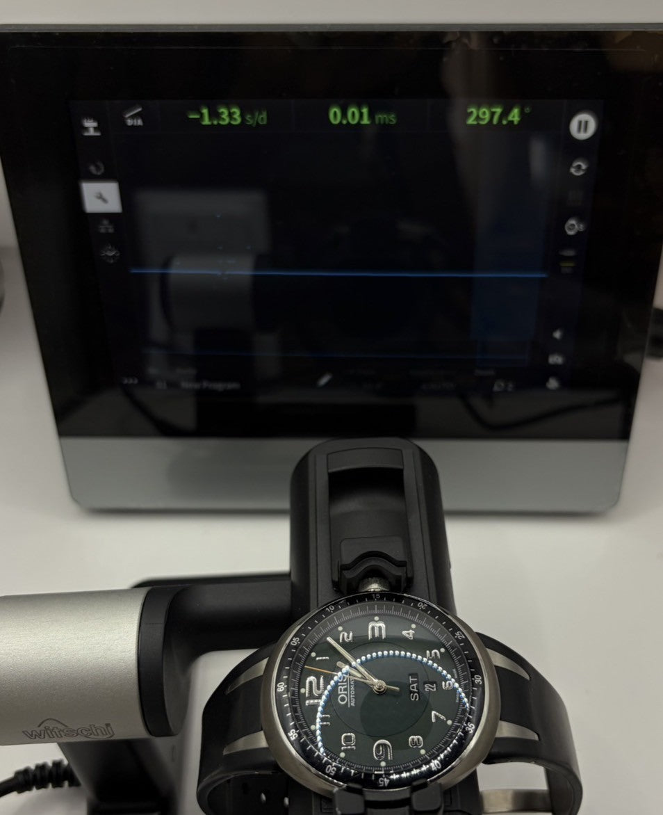ORIS TT3 7589 Day Date Titanium Green Dial Black 44mm Automatic Men's Watch
