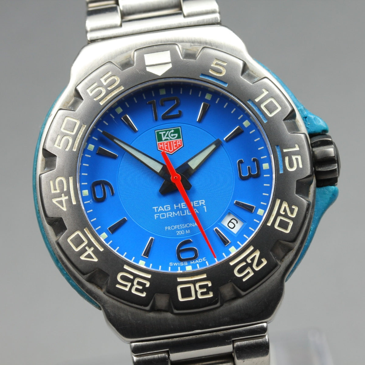 New Batt TAG HEUER Formula 1 WAC1112 Quartz Blue Dial Men's Watch 40mm JAPAN
