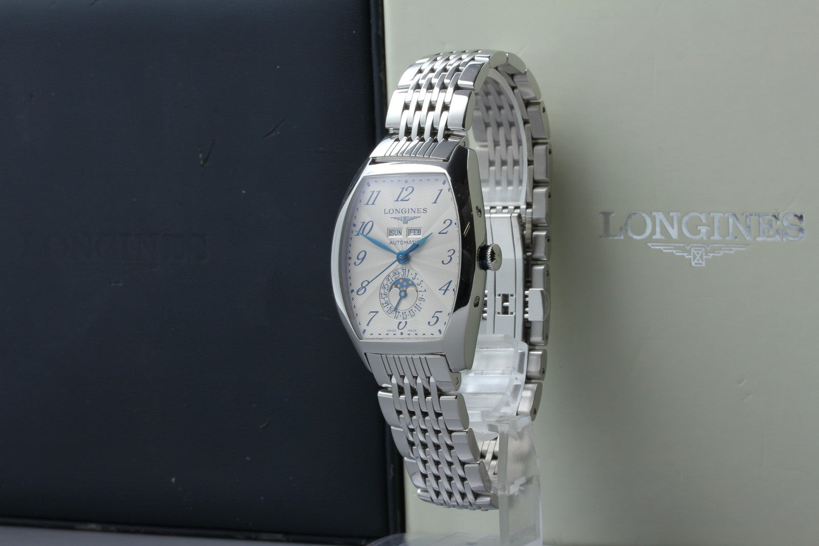 Exc+5*Box LONGINES Longines Evidenza L2.671.4 White Automatic Men's Watch 33mm