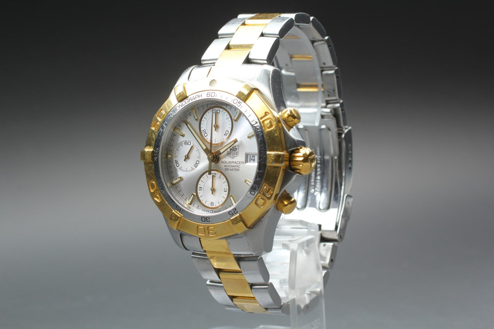 TAG Heuer Aquaracer CAF2120 Automatic Chronograph Men's Watch 42mm Exc+5 w/Paper