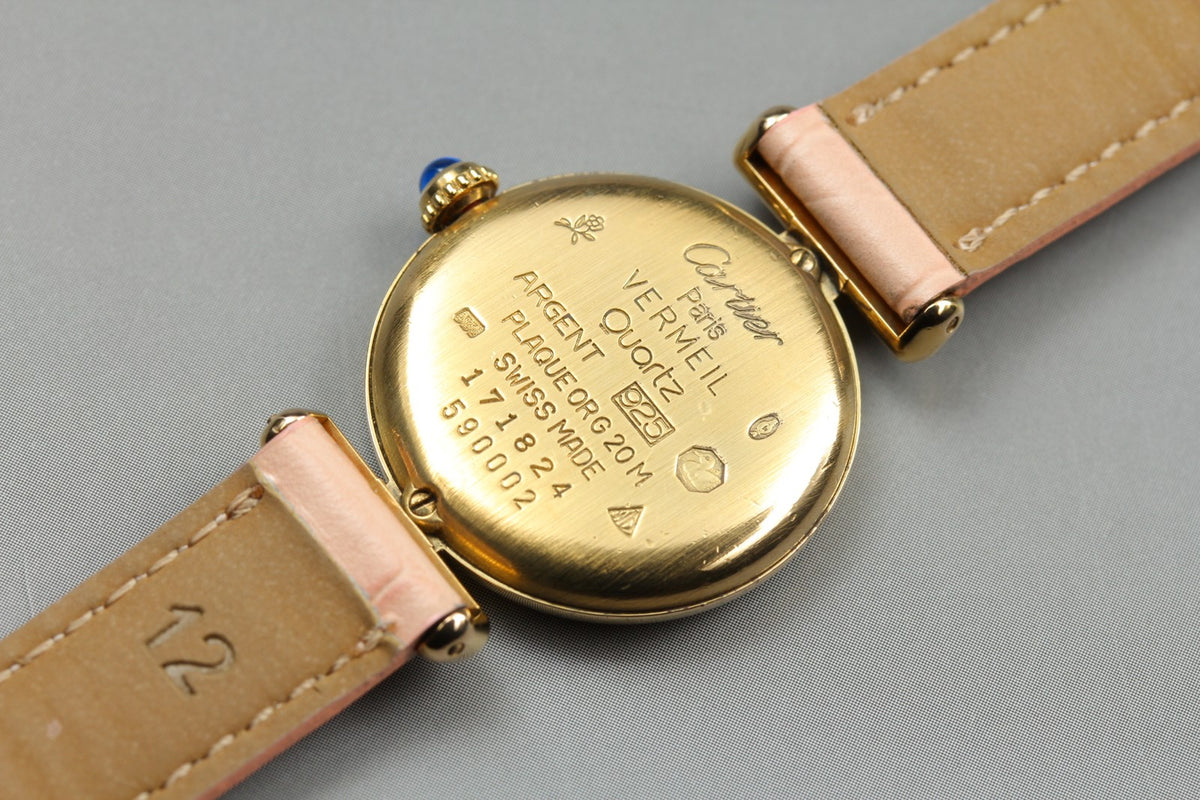 Cartier Must Colisee Vermeil 590002 Pink Gold Women's Quartz Watch Vintage