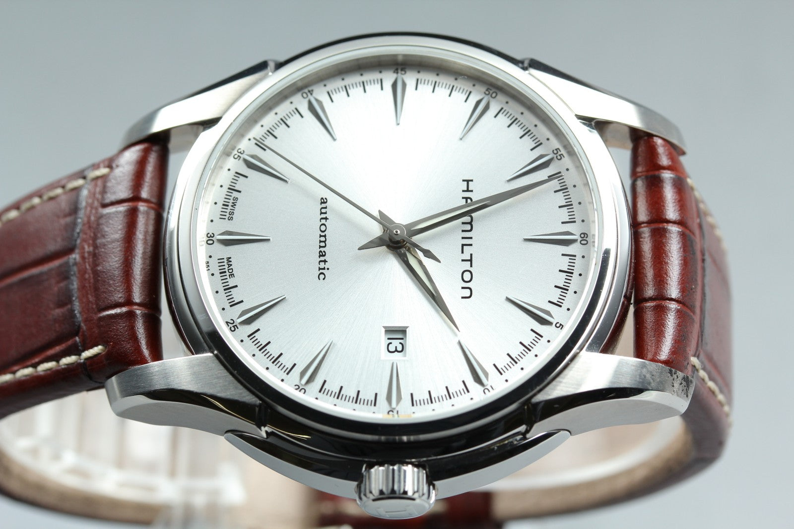 HAMILTON Jazzmaster H327150 Silver Dial Automatic Men's Watch 43mm JAPAN Box