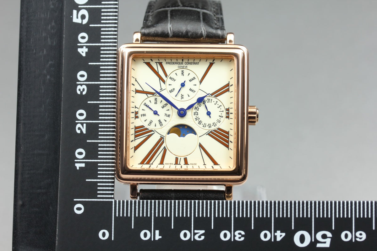 FREDERIQUE CONSTANT FC265X3C4/5/6 Moon Phase Ivory Gold 34mm Quartz Men's Watch