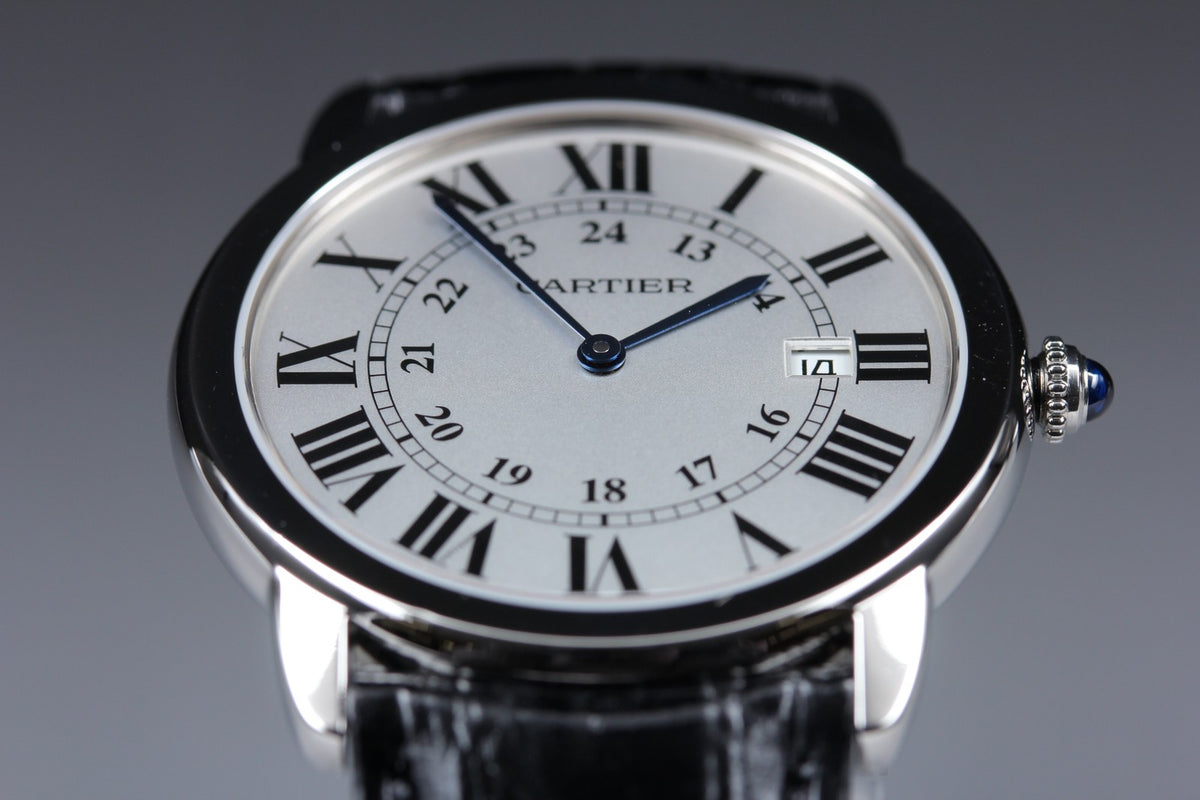 Cartier Ronde Solo de Cartier 3603 Silver Quartz 35mm Unisex Watch Polished Box