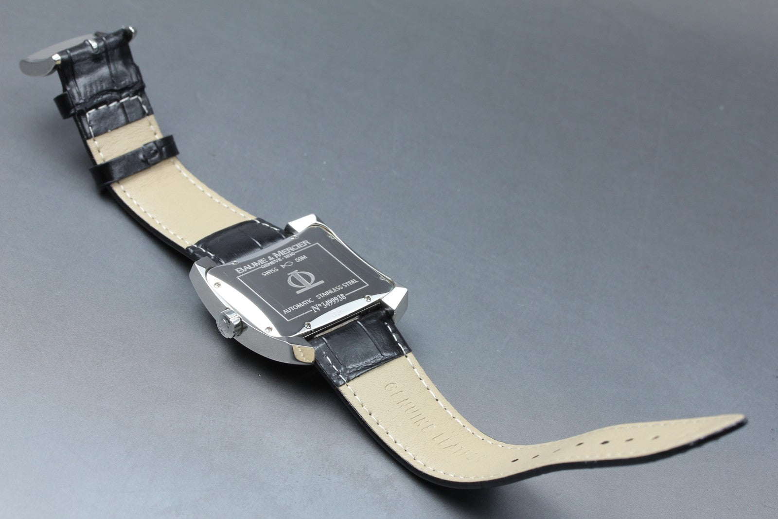 Baume & Mercier Hampton 65394 Automatic Silver Date Men's Watch 37mm Exc+5*Box