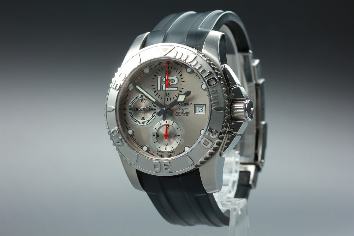 LONGINES HydroConquest L3.673.4 Automatic Chronograph Men's Watch 41mm JAPAN Box