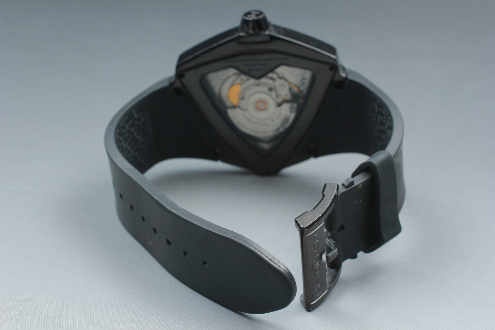 Exc+5*Box HAMILTON Ventura XXL Elvis Presley Automatic Black Men's Watch 46mm JP