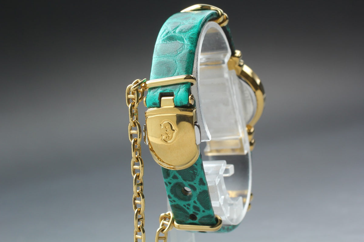 PHILIPPE CHARRIOL St.Tropez Gold Green 12 Stones 24mm Quartz Women's Watch