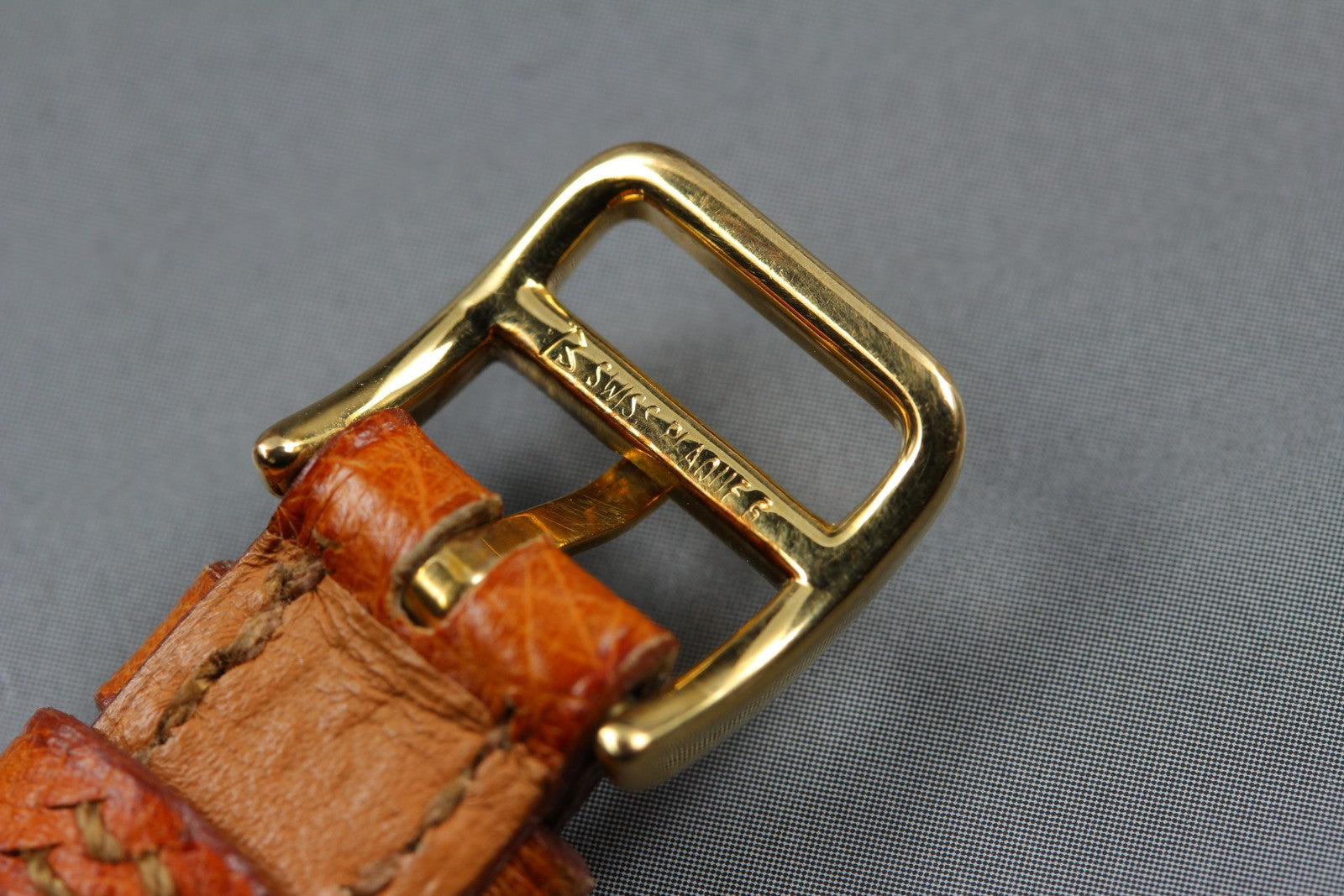 Vintage HERMES Sellier SE4.220 Gold Brown "Z" 24mm Woman's Quartz Watch