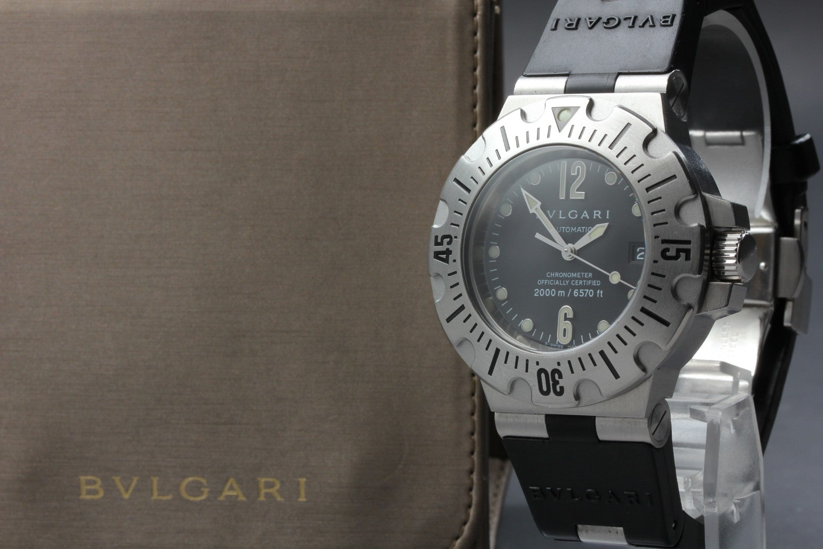 BVLGARI Diagono Professional Scuba SD42S Automatic Date Men's Watch From JAPAN