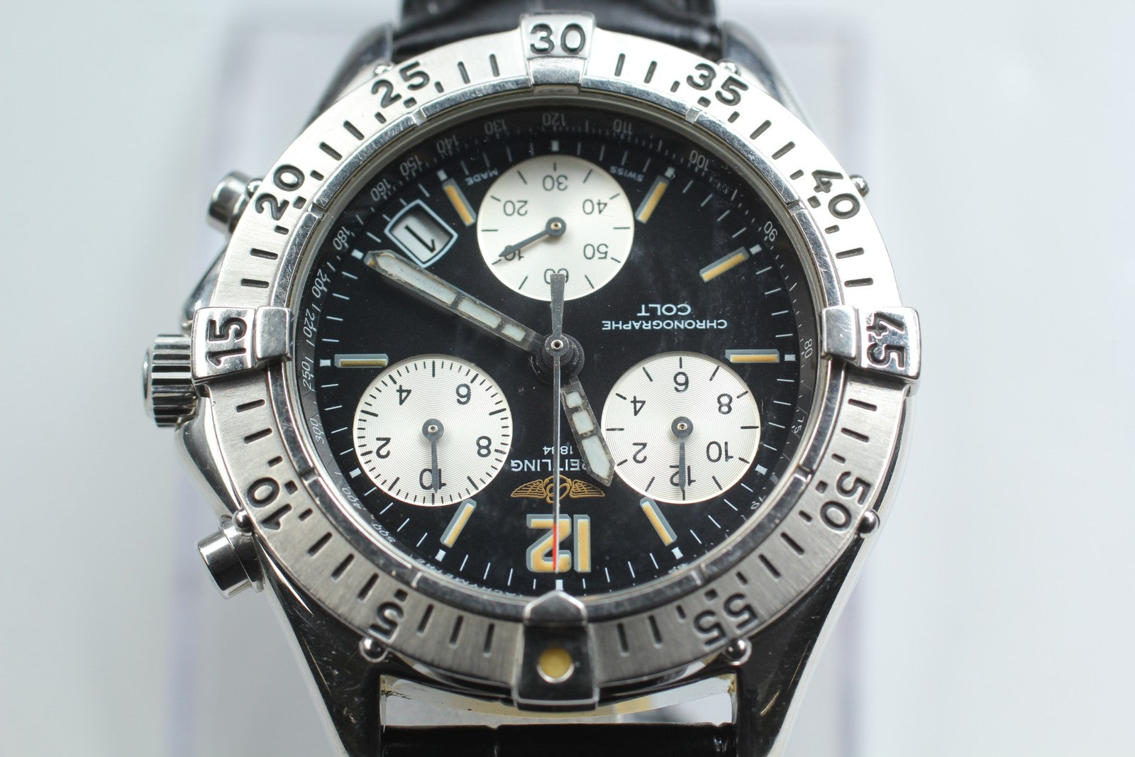 Breitling Colt Chronograph A53035 Black Dial Quartz 38mm Men's Watch