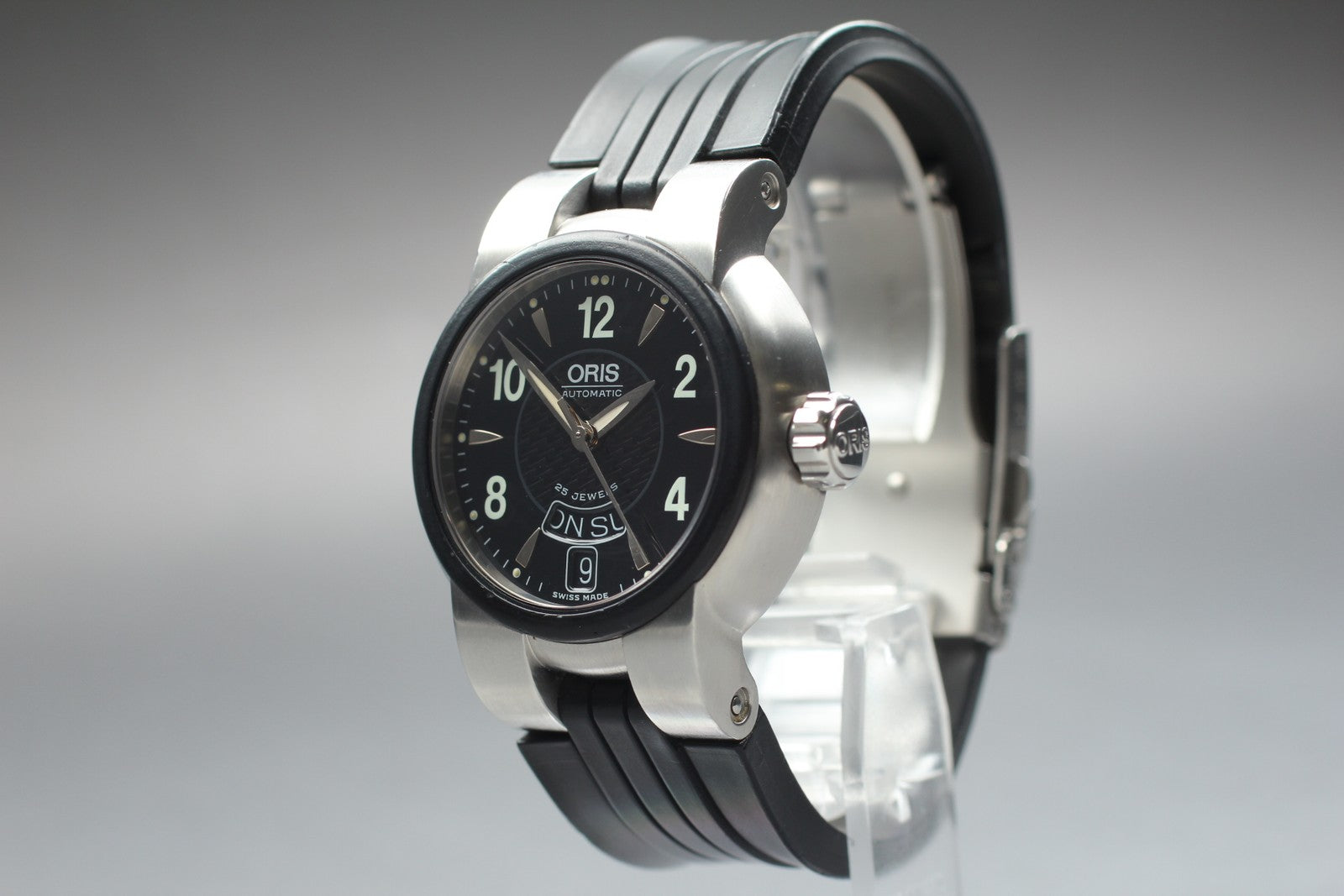 ORIS TT1 7523-44 Black Dial Automatic Day/Date Boy's Watch 37mm JAPAN Box