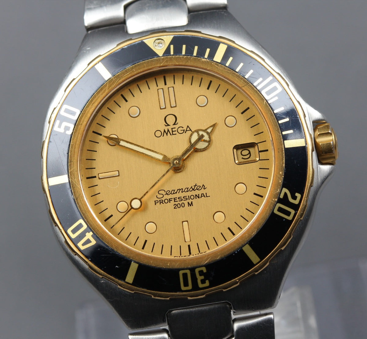 OMEGA Seamaster 200M 396.1042.1 Cal.1441 Gold 36mm Quartz Men's Watch Vintage