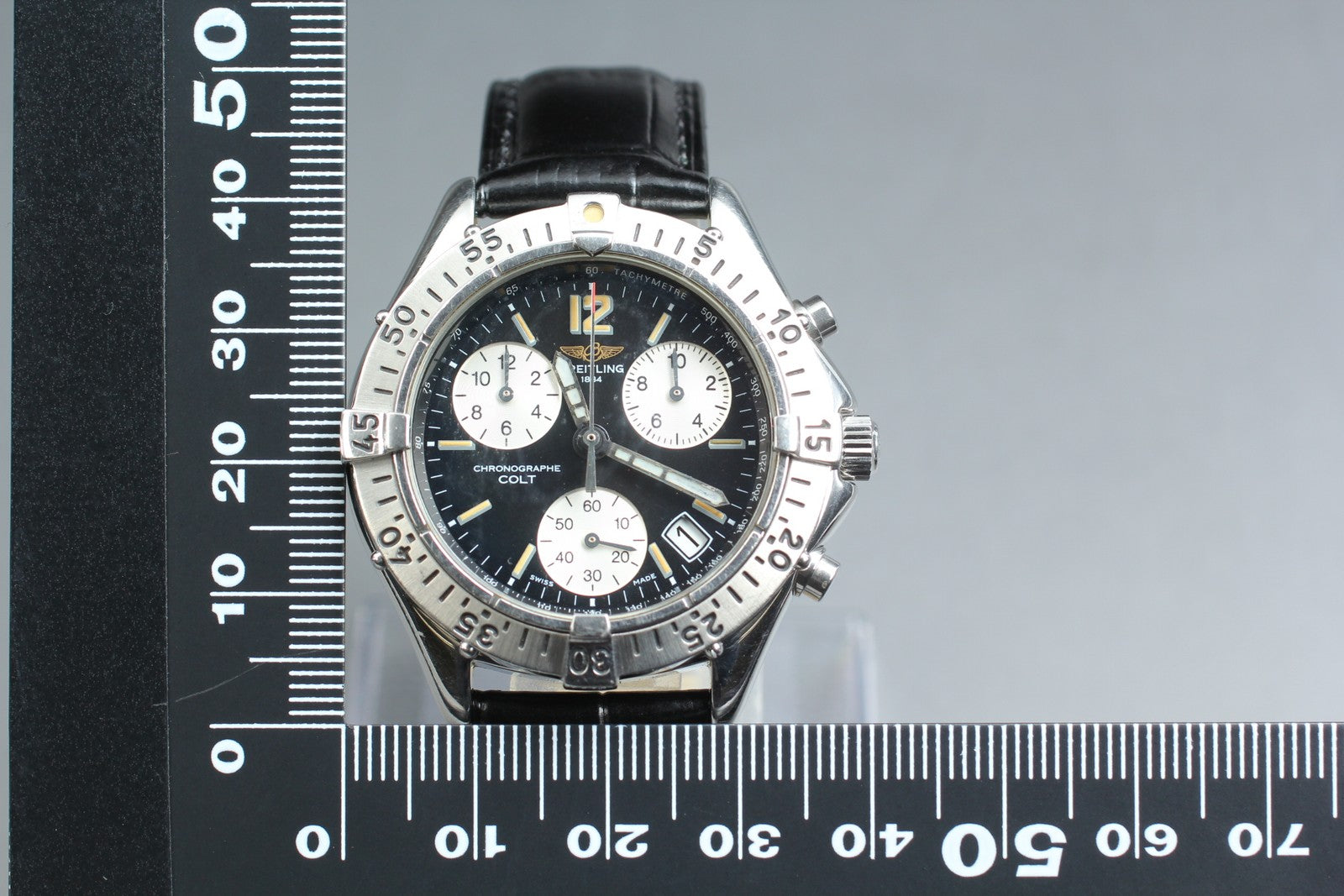 Breitling Colt Chronograph A53035 Black Dial Quartz 38mm Men's Watch