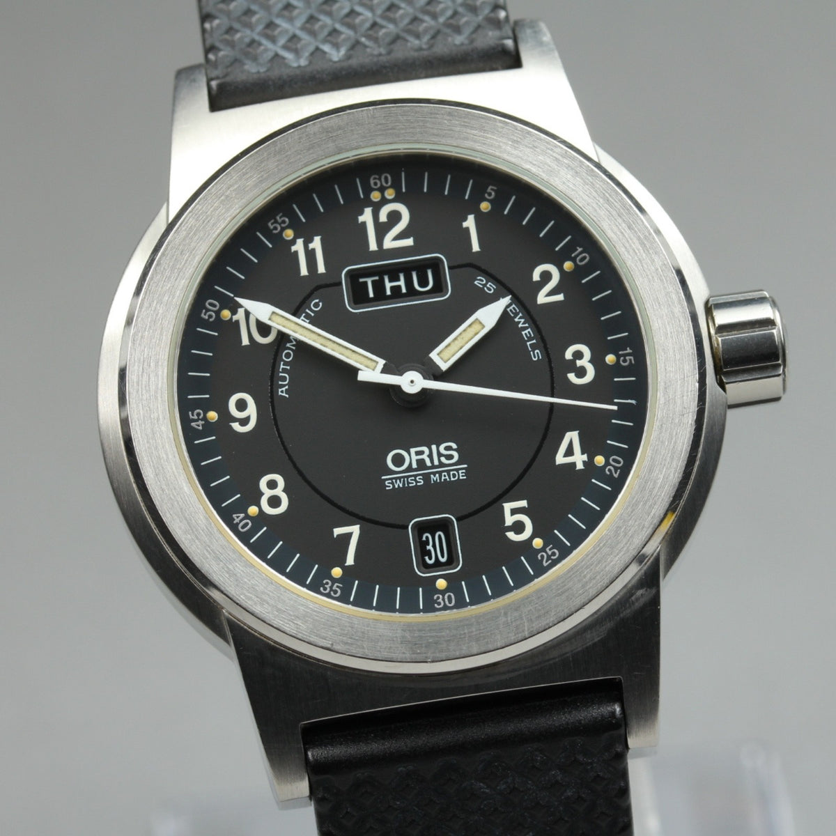 ORIS Big Crown 7500 BC3 Automatic Day/Date Black Dial Men's Watch 39mm JAPAN Box