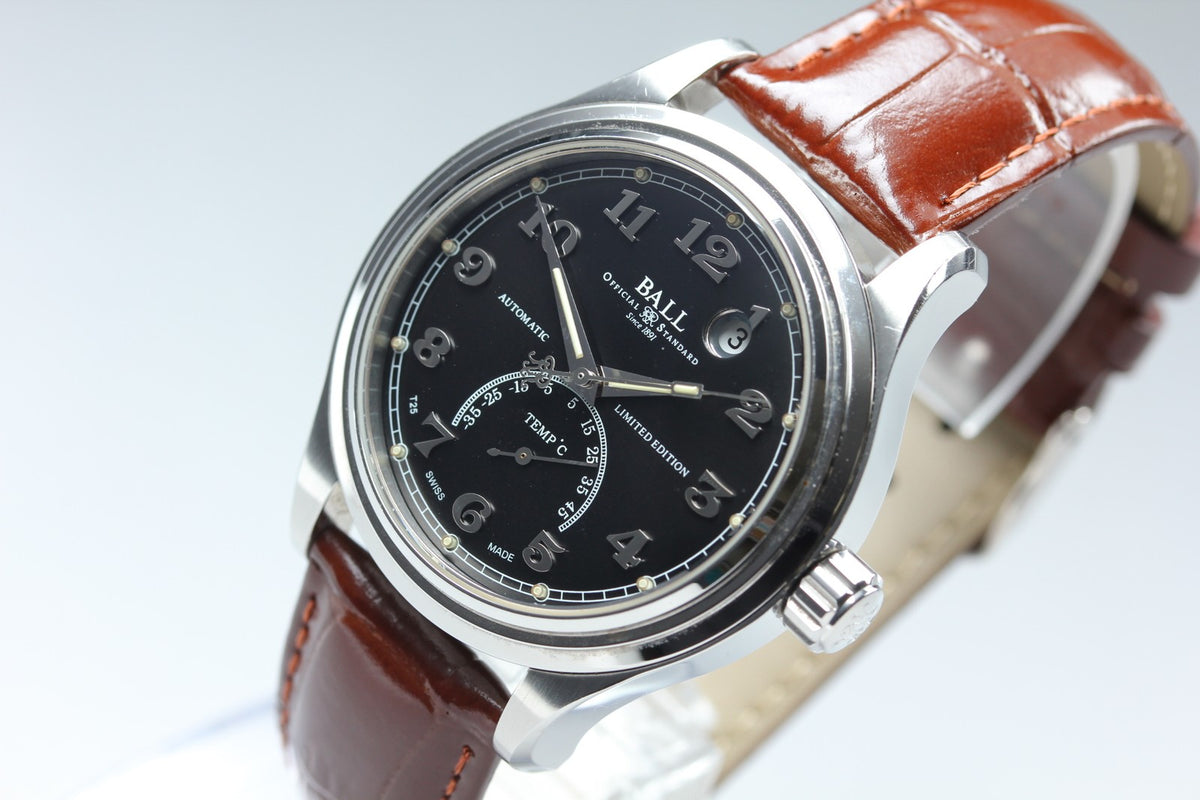Ball Trainmaster NT1050D Automatic Black Dial Date Men's Watch 41mm From JAPAN
