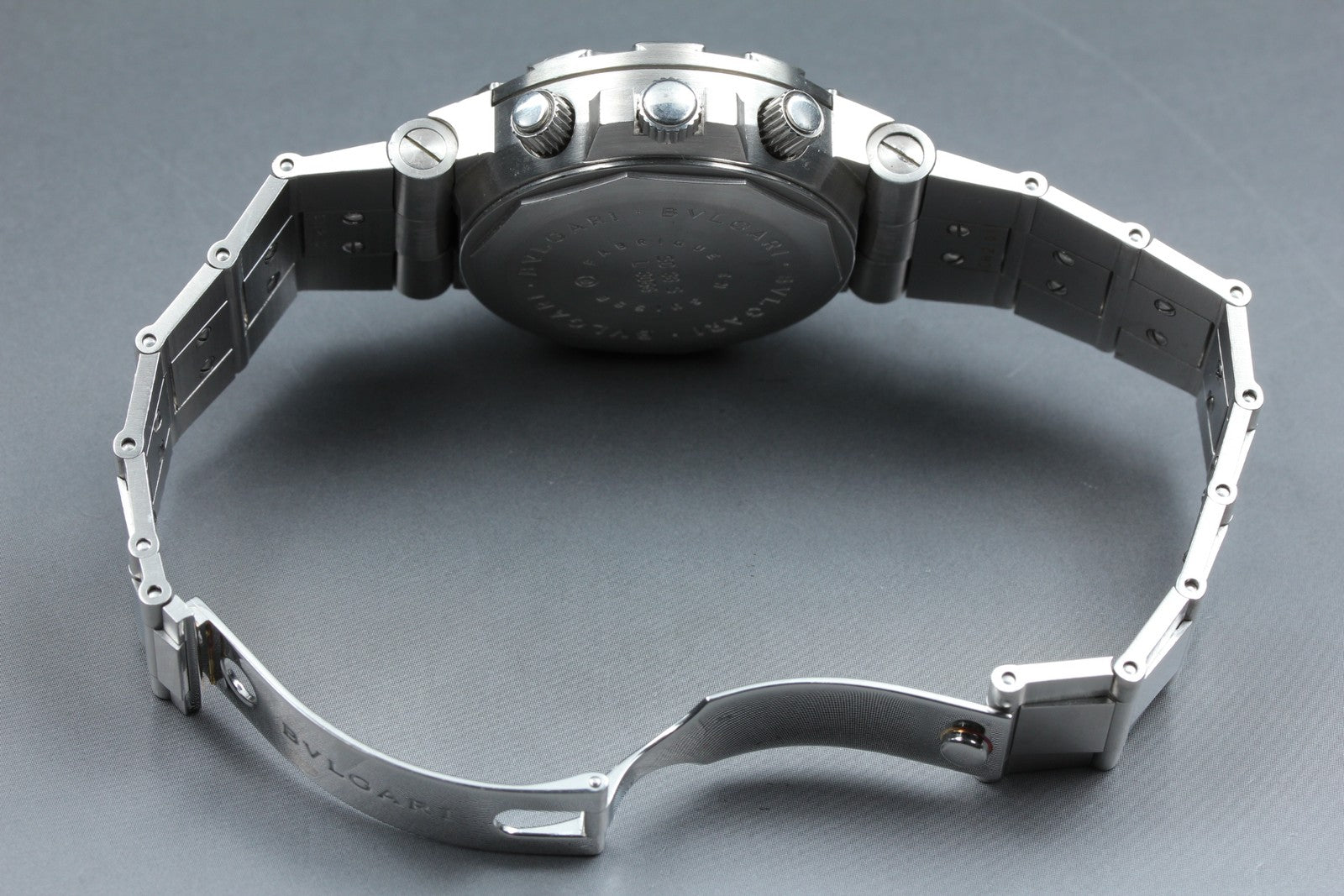 BVLGARI Diagono Scuba SC38S Chronograph Automatic Black Boy's Watch 39mm JAPAN