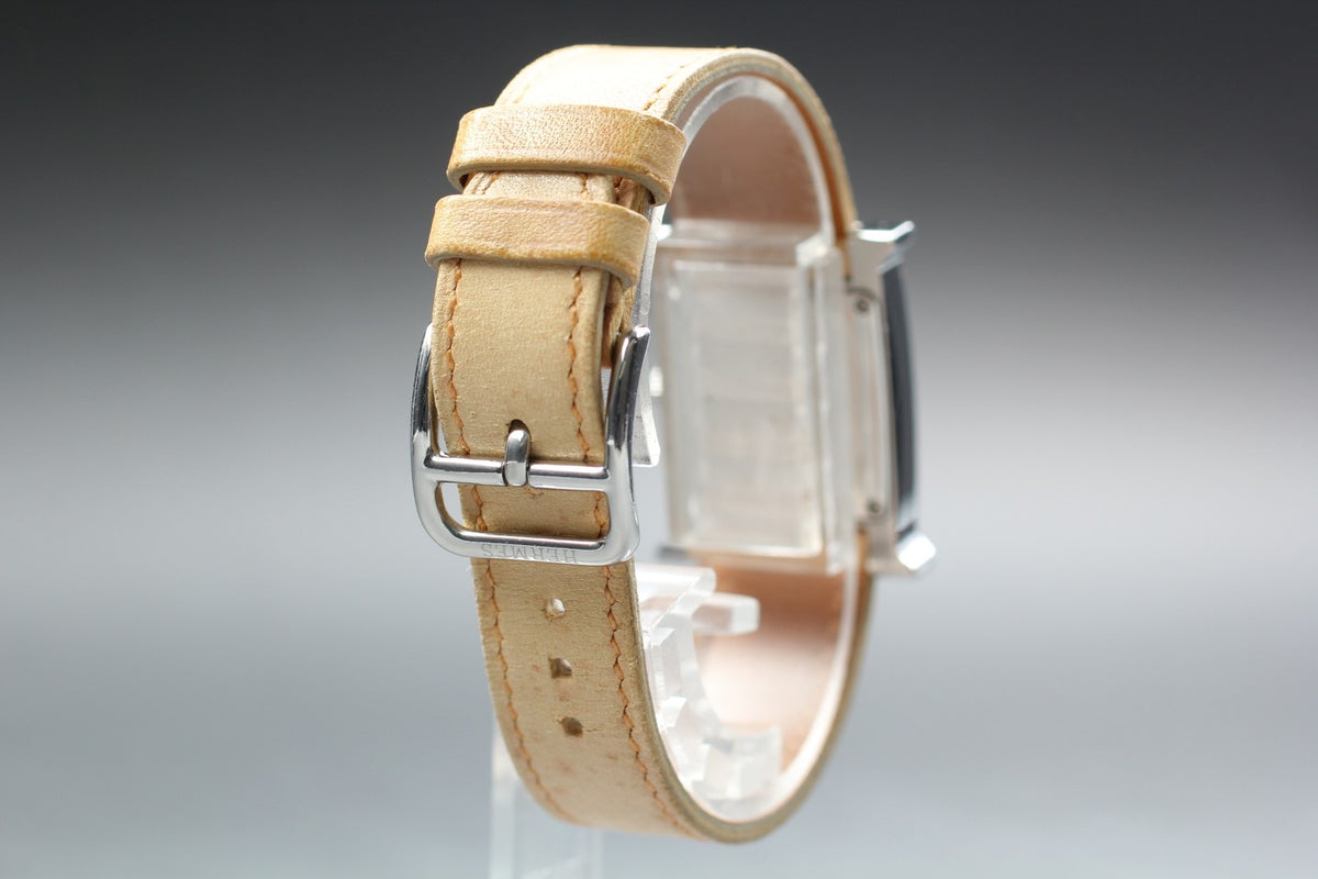 HERMES H Watch HH1.210 Quartz Orange Dial Women's Watch 21mm JAPAN Box