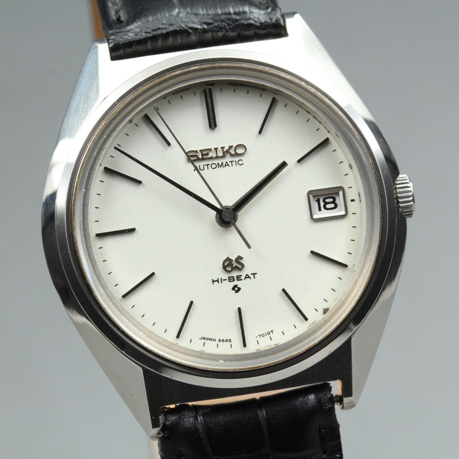 overhauled Vintage SEIKO Grand Seiko 5645-7010 Silver Dial Men's Watch 35mm JP