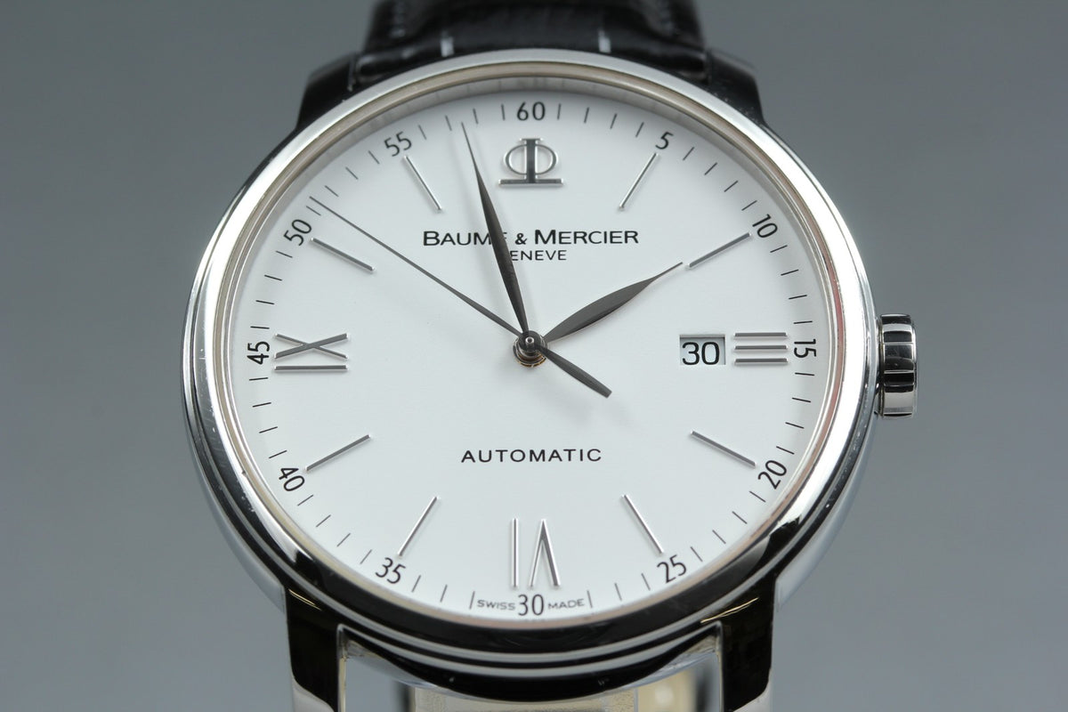 BAUME&MERCIER Classima 65534 Automatic White Date Men's Watch 42mm JAPAN