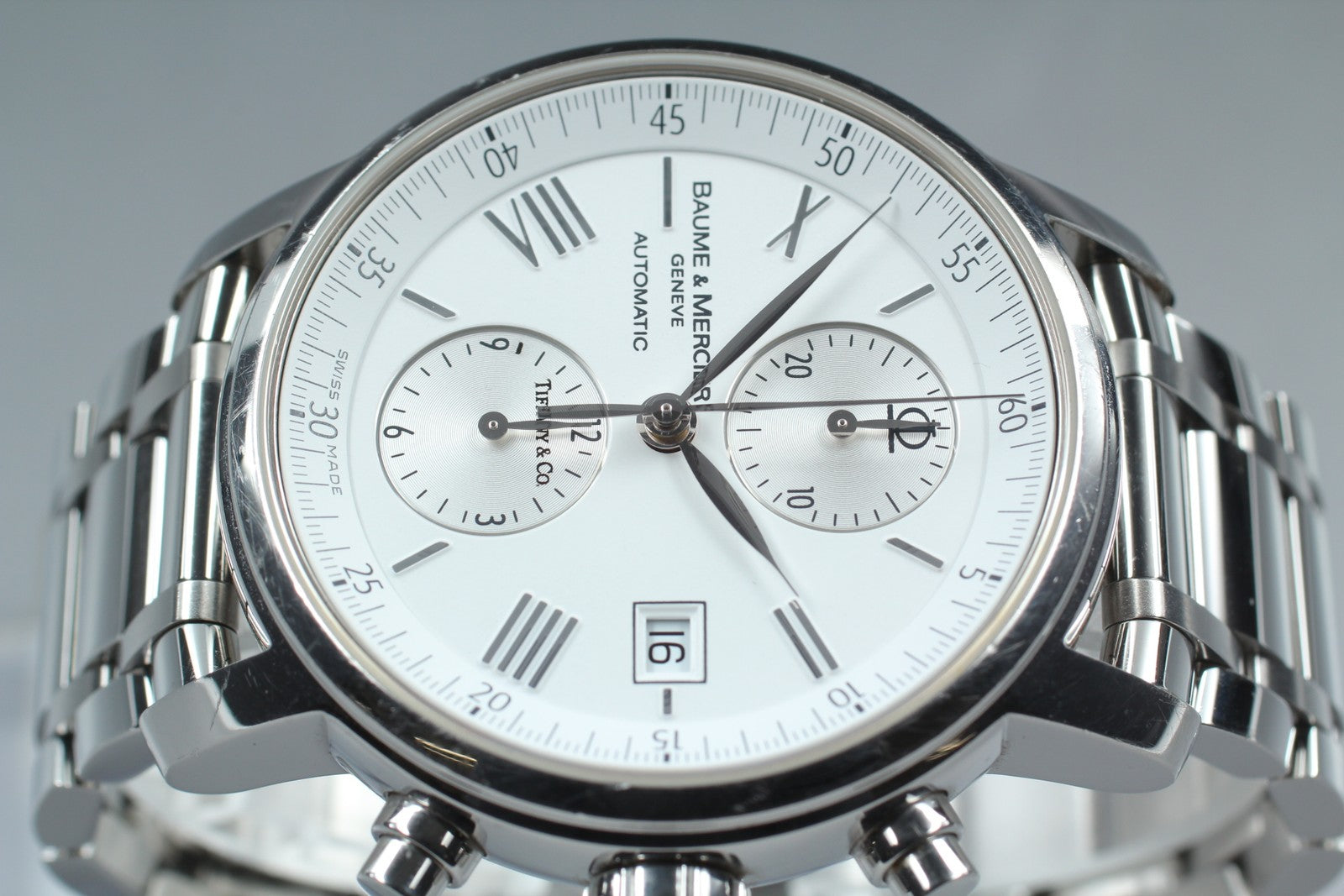 BAUME&MERCIER Classima 65591 White Automatic Men's Watch 42mm JAPAN Box