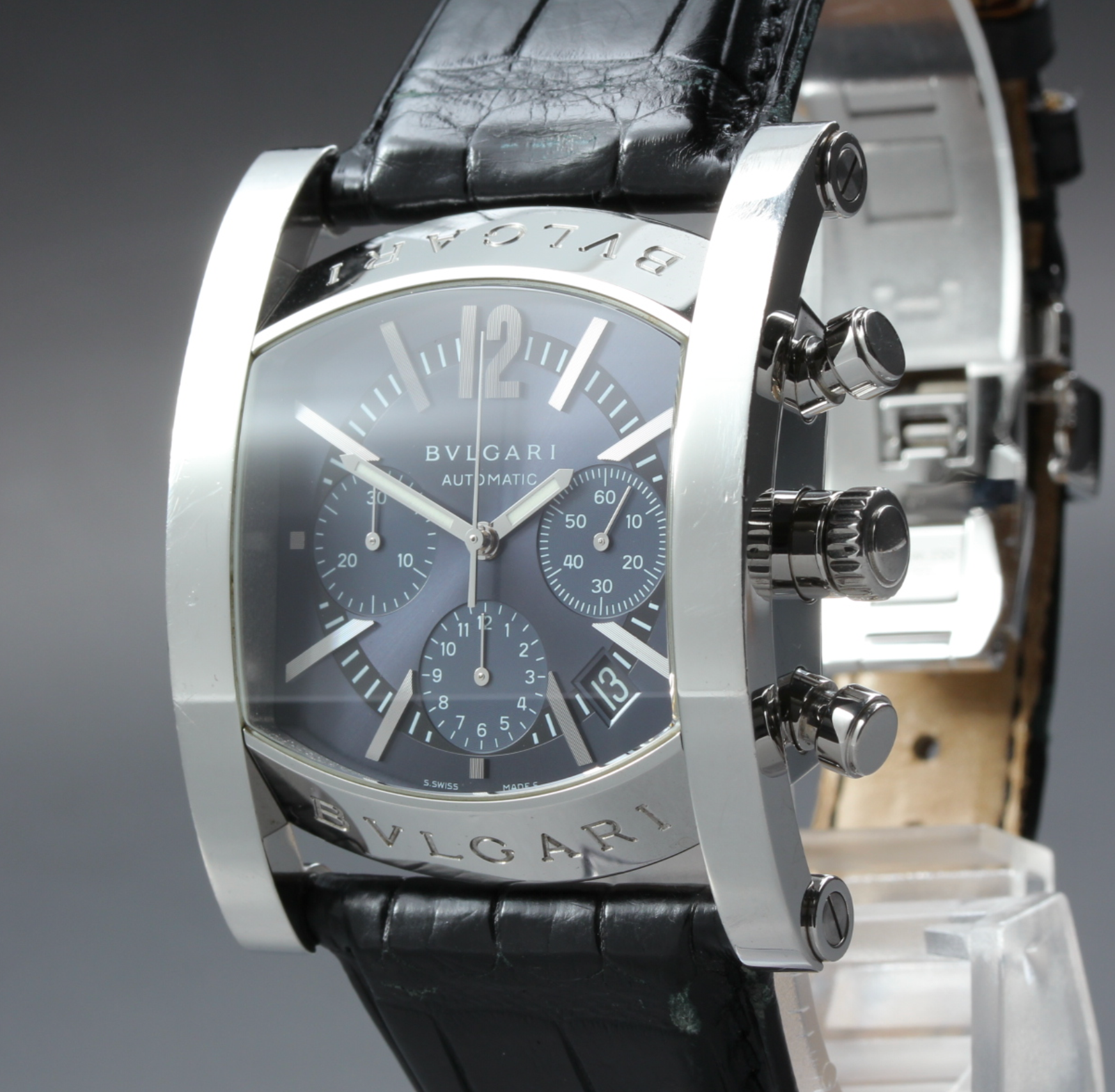 BVLGARI Assioma AA48SCH Chronograph Black 38mm Automatic Men's Watch