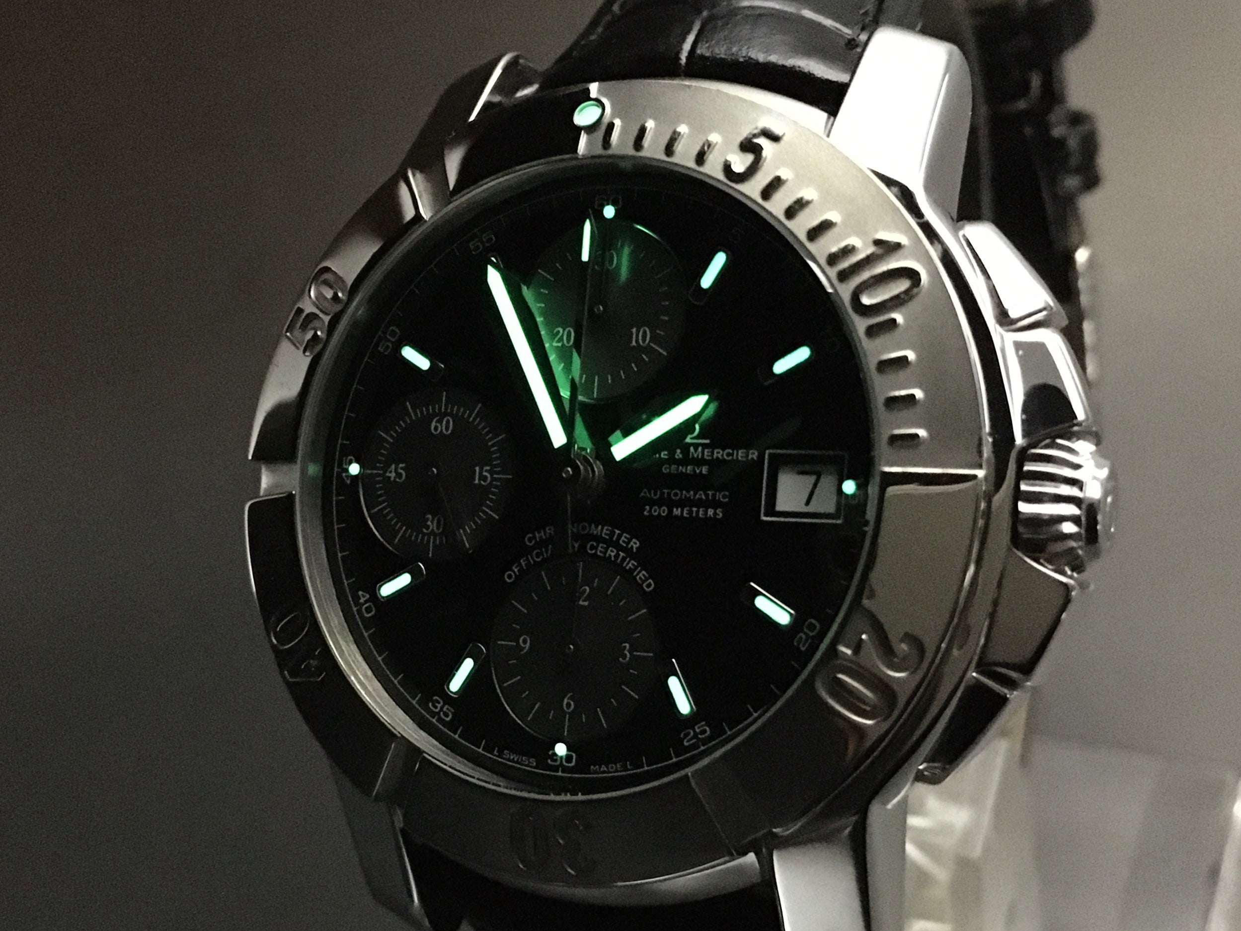 BAUME&MERCIER Capeland 65352 Automatic Chronograph Black Men's Watch 40mm JP Box