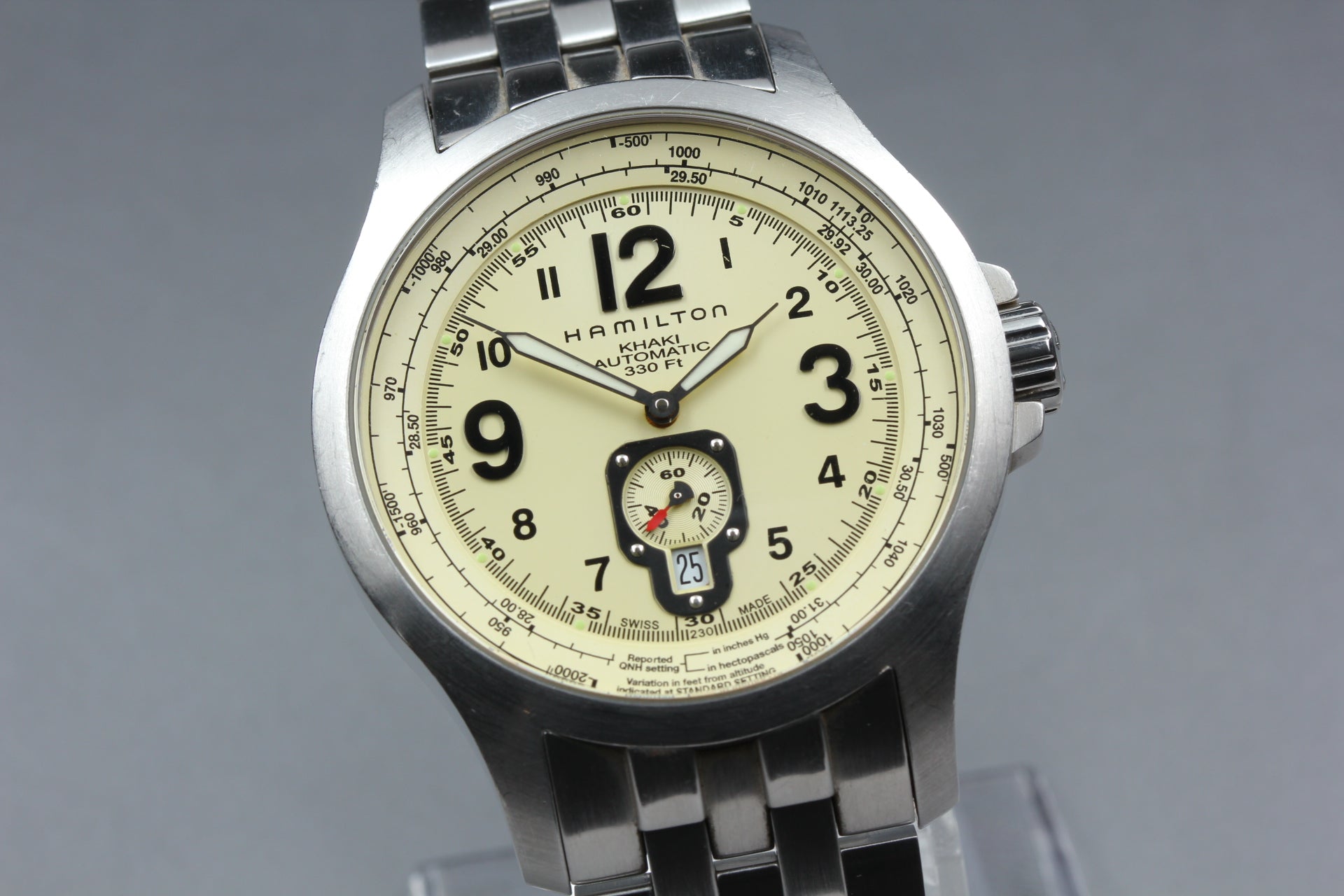 Hamilton Khaki Aviation H765150 Automatic Beige Dial Men's Watch 44mm JAPAN