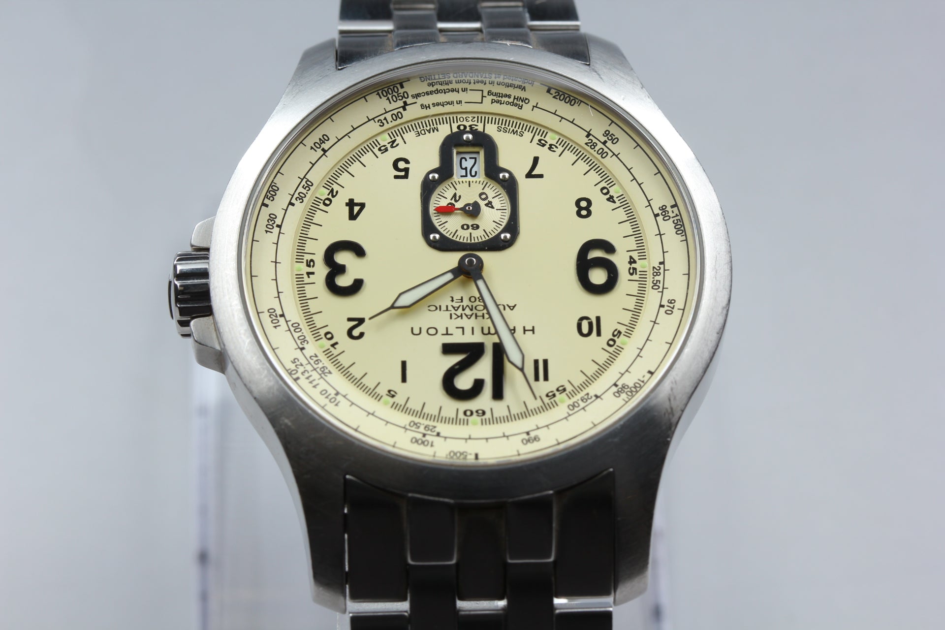 Hamilton Khaki Aviation H765150 Automatic Beige Dial Men's Watch 44mm JAPAN