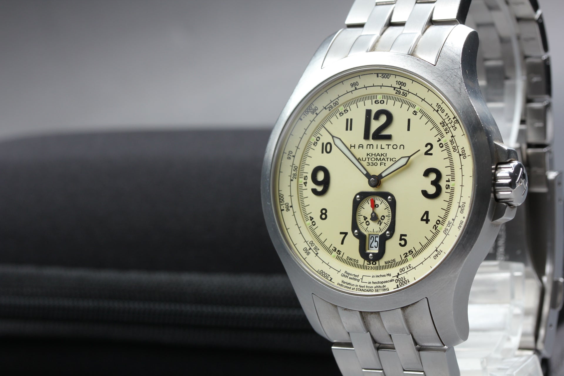 Hamilton Khaki Aviation H765150 Automatic Beige Dial Men's Watch 44mm JAPAN