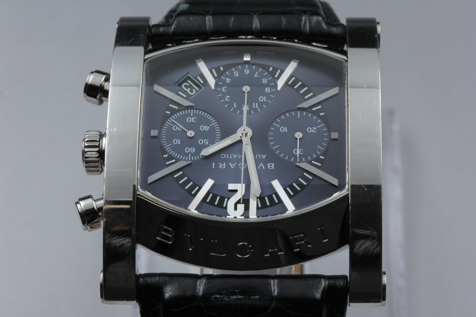 BVLGARI Assioma AA48SCH Chronograph Black 38mm Automatic Men's Watch