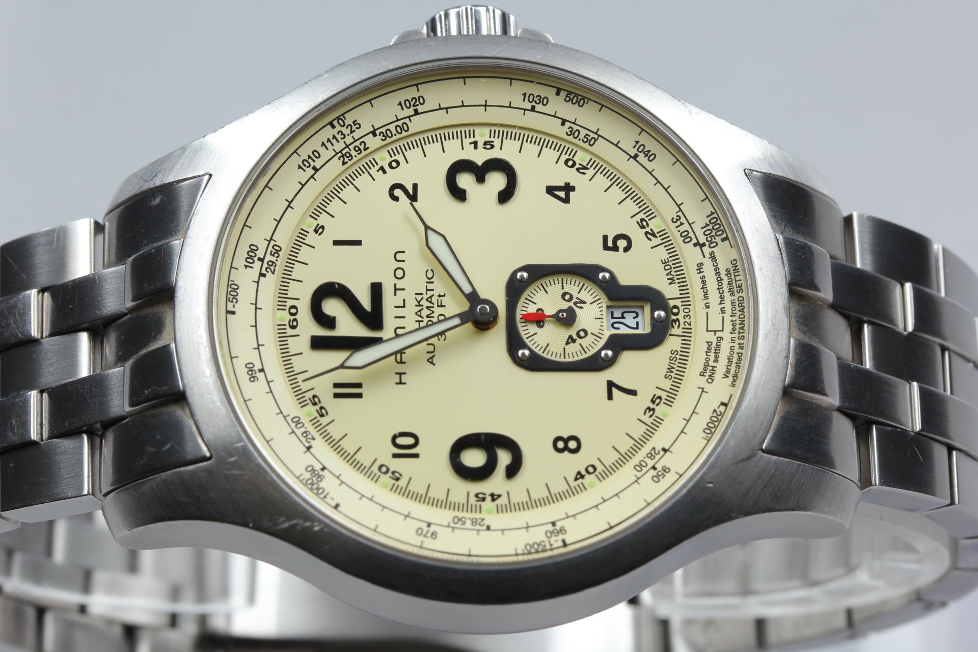 Hamilton Khaki Aviation H765150 Automatic Beige Dial Men's Watch 44mm JAPAN