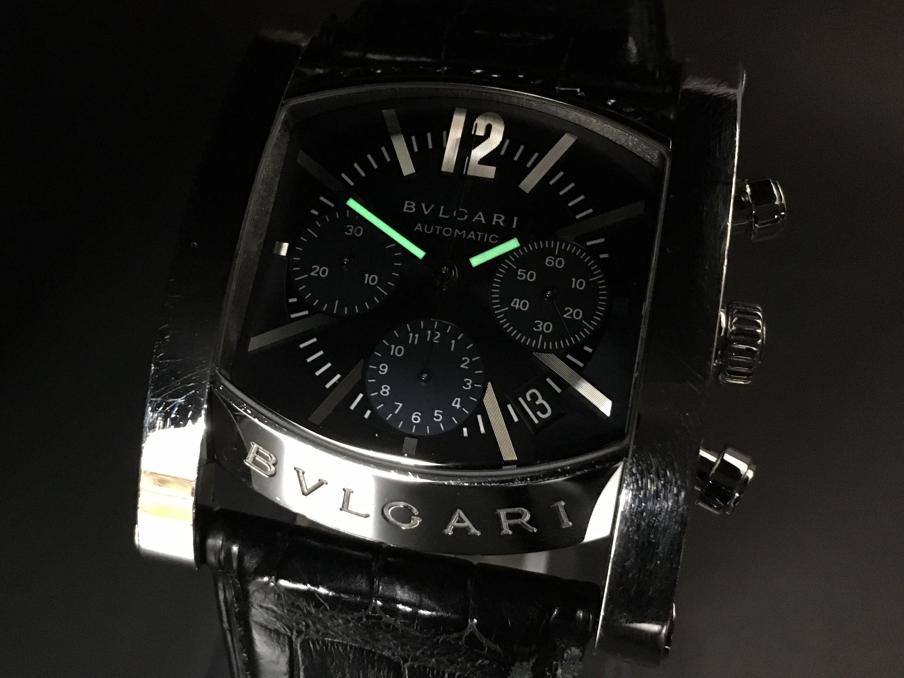 BVLGARI Assioma AA48SCH Chronograph Black 38mm Automatic Men's Watch